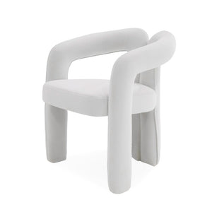 VIG Furniture Ellen White Velvet Dining Chair With Plush Padded Seat, Elegant Legs & Hardwood Frame For Comfort VGODZW-21077-WHT-DC