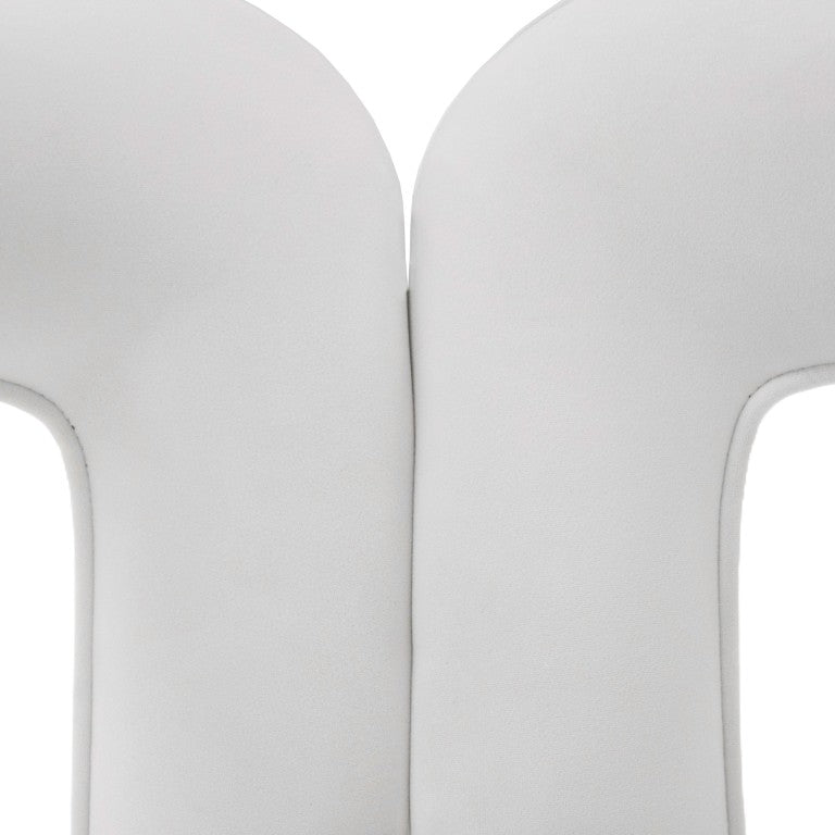 VIG Furniture Ellen White Velvet Dining Chair With Plush Padded Seat, Elegant Legs & Hardwood Frame For Comfort VGODZW-21077-WHT-DC