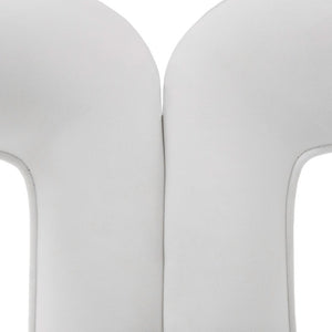 VIG Furniture Ellen White Velvet Dining Chair With Plush Padded Seat, Elegant Legs & Hardwood Frame For Comfort VGODZW-21077-WHT-DC