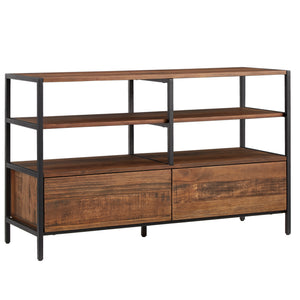 Homelegance By Top-Line Elouise Rustic Brown TV Stand Console Table Brown Wood