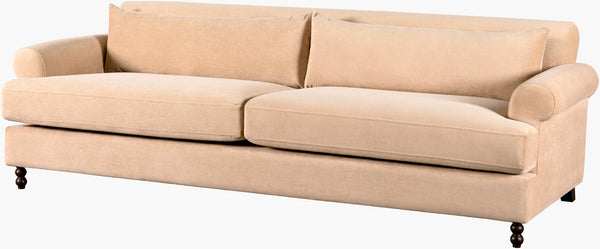 Surya Elowena Wide Three Seat Sofa Low Profile Contemporary Living Room Lounge ELOW002-309741