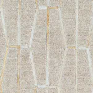 Surya Eloquent 2' X 3' Handmade Area Rug - Luxurious Viscose & Leather Blend, Modern High/Low Design Tan Viscose,Hair On Hide Elq2302-23