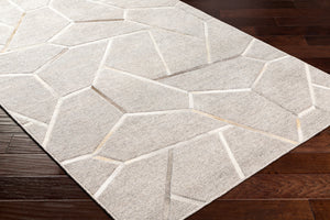 Eloquent ELQ-2306 8'10" x 12' Handmade Rug ELQ2306-81012  Light Gray, Light Beige, Medium Gray, Black Surya