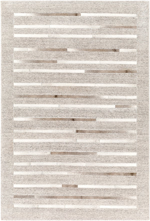 Eloquent ELQ-2307 8'10" x 12' Handmade Rug ELQ2307-81012  Light Gray, Light Beige, Medium Gray, Black Surya