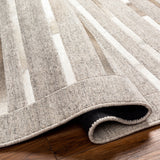 Eloquent ELQ-2307 8'10" x 12' Handmade Rug ELQ2307-81012  Light Gray, Light Beige, Medium Gray, Black Surya