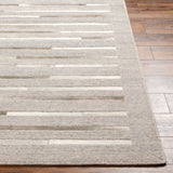 Eloquent ELQ-2307 8'10" x 12' Handmade Rug ELQ2307-81012  Light Gray, Light Beige, Medium Gray, Black Surya