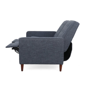 English Elm Christopher Knight Home® - DOUBLE Recliner Fabric Sofa with Plush Cushions and Space-Saving Design for Living Rooms, 49"L Dark Blue 72478.00FDBLU