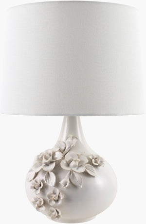 Surya Elarin Coastal Traditional Table Lamp with Felt Metal and Polyester for Bedroom or Living Room ELRN-001
