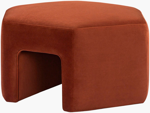 Surya Ellisa Low Profile Upholstered Ottoman Soft Polyester Footrest for Living Room Use ELSA001-163027