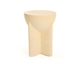 Modrest Elsa - Modern Beige Concrete Round End Table