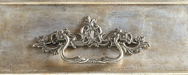 Hooker Furniture Sanctuary Silver-Leaf Dresser With 7 Felt & Cedar-Lined Drawers, Curved French Profile, 68" Wide 5413-90002