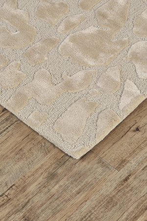 Feizy Rugs Mali Hand-tufted Abstract Rug – Contemporary Glam With Subtle Sheen For Sophisticated Interiors Ivory,Taupe,Tan Viscose,Wool 7178629fivy000c50
