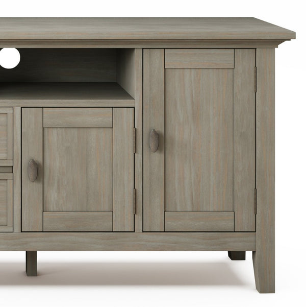 English Elm Redmond 72" Tv Media Stand - Handcrafted Distressed Grey With Ample Storage & Cord Management B136P159539-GIGA