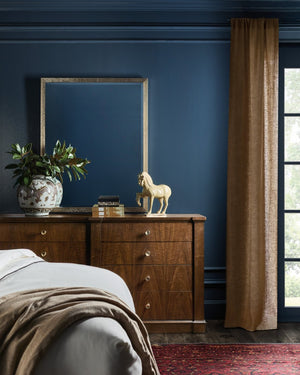 Hooker Furniture Archives Eight-Drawer Dresser In Classic Walnut — Figured Veneer, Cedar-Lined Drawers, Satin Brass Knobs, Jewelry Tray 6123-90202-89