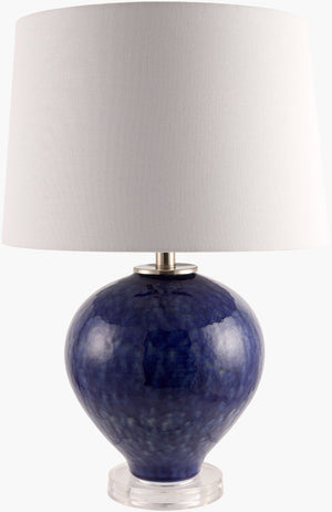 Surya Elvian Industrial Rustic Table Lamp with Metal Base and Soft Linen Shade for Bedroom ELVN-001