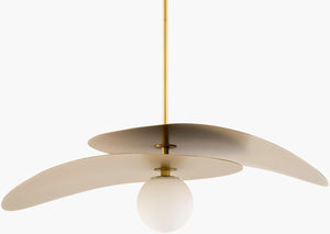Surya Elvessa Sculptural Metal Pendant Light for Kitchen Islands and Modern Dining Areas ELVS-001