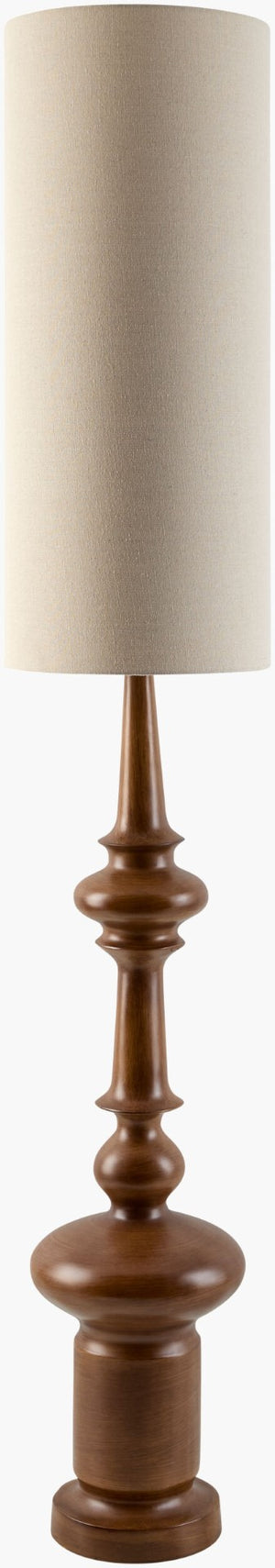 Surya Elwen Mid-century Modern Floor Lamp with Linen Shade for Living Room Corners ELWN-001