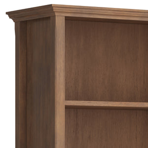 English Elm Amherst 30-Inch Solid Wood 5-Shelf Bookcase In Rustic Natural Brown - Versatile Storage & Style B136P158330