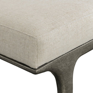 Bernhardt Bernhardt Upholstered Tribeca Bench With Barlow Textured Steel Base, 55.75" W — Transitional Flair 333506