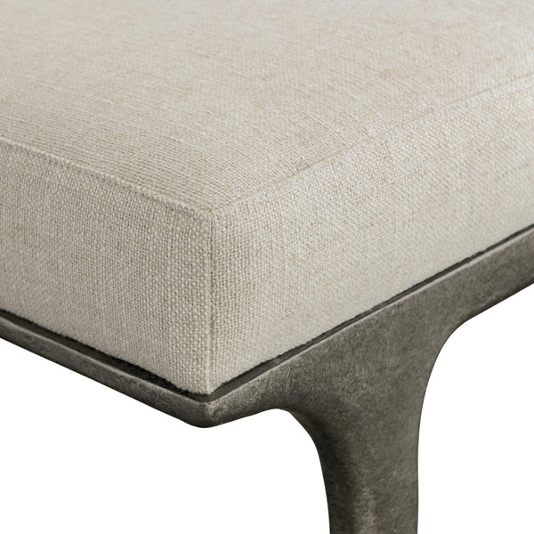 Bernhardt Bernhardt Upholstered Tribeca Bench With Barlow Textured Steel Base, 55.75" W — Transitional Flair 333506