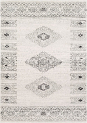 Livabliss Elaziz Machine Woven Polypropylene Area Rug Rustic Farmhouse Entryway Accent Gray, Light Gra 5'3" x 7'7" ELZ2305-5376