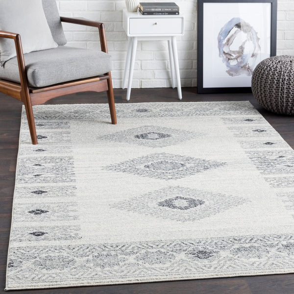 Livabliss Elaziz Machine Woven Polypropylene Area Rug Rustic Farmhouse Entryway Accent Gray, Light Gra 2' x 2'11" ELZ2305-23