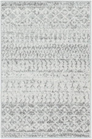 Livabliss Elaziz Moroccan Geometric Machine Woven Polypropylene Rug for Living or Dining Rooms Light Gray, Gra 2' x 2'11" ELZ2308-23