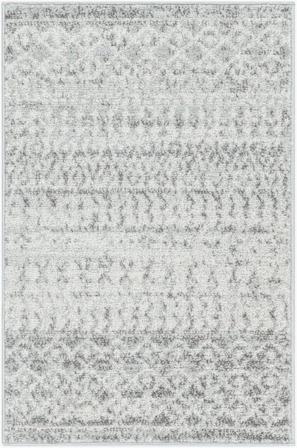 Livabliss Elaziz Moroccan Geometric Machine Woven Polypropylene Rug for Living or Dining Rooms Light Gray, Gra 2' x 2'11" ELZ2308-23