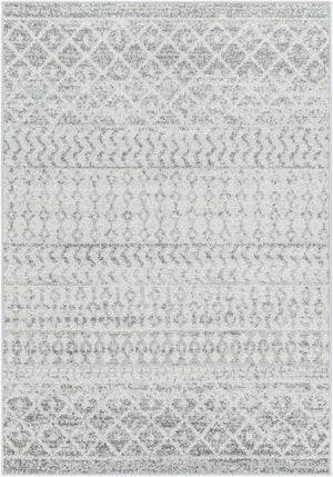 Livabliss Elaziz Moroccan Geometric Machine Woven Polypropylene Rug for Living or Dining Rooms Light Gray, Gra 3'11" x 5'7" ELZ2308-31157