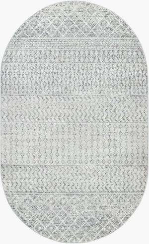 Livabliss Elaziz Moroccan Geometric Machine Woven Polypropylene Rug for Living or Dining Rooms Light Gray, Gra 4' x 6' ELZ2308-46OV