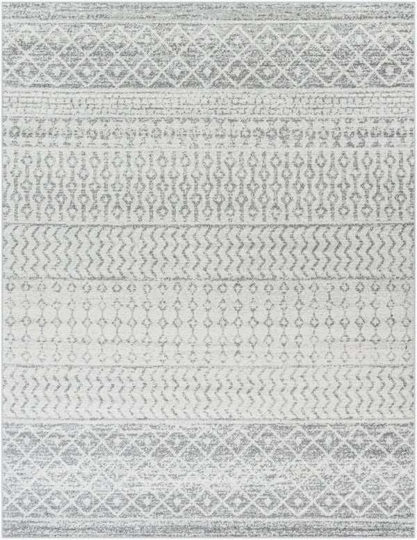 Livabliss Elaziz Moroccan Geometric Machine Woven Polypropylene Rug for Living or Dining Rooms Light Gray, Gra 7'10" x 10'2" ELZ2308-710103
