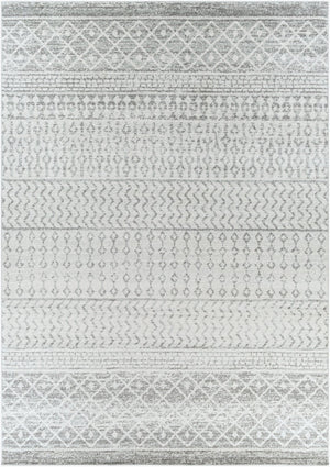 Livabliss Elaziz Moroccan Geometric Machine Woven Polypropylene Rug for Living or Dining Rooms Light Gray, Gra 7'10" x 11' ELZ2308-71011