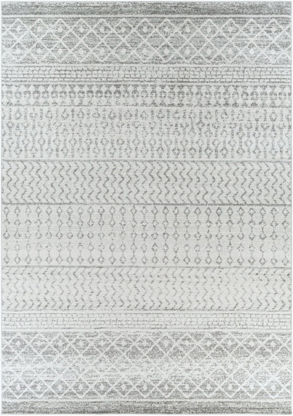 Livabliss Elaziz Moroccan Geometric Machine Woven Polypropylene Rug for Living or Dining Rooms Light Gray, Gra 7'10" x 11' ELZ2308-71011