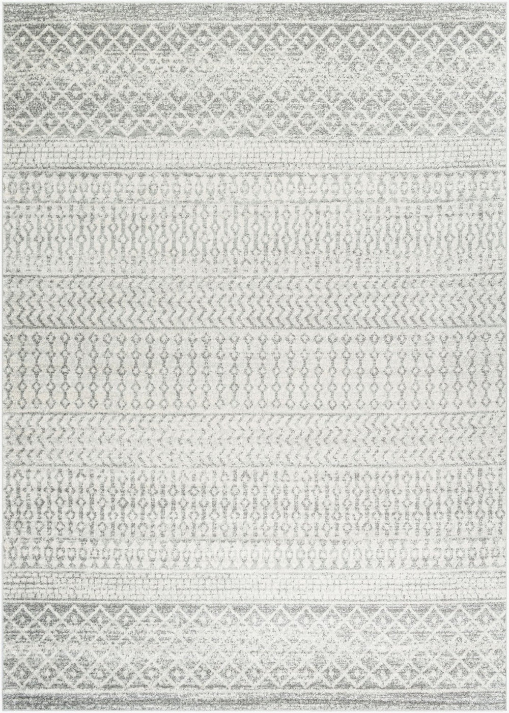 Livabliss Elaziz Moroccan Geometric Machine Woven Polypropylene Rug for Living or Dining Rooms Light Gray, Gra 8'10" x 12'6" ELZ2308-93126