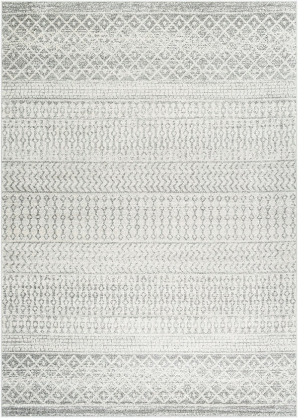 Livabliss Elaziz Moroccan Geometric Machine Woven Polypropylene Rug for Living or Dining Rooms Light Gray, Gra 8'10" x 12'6" ELZ2308-93126
