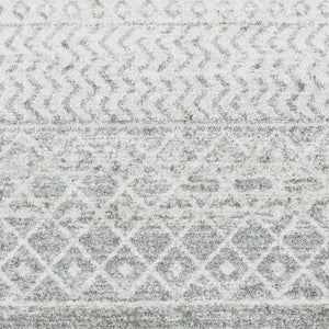 Livabliss Elaziz Moroccan Geometric Machine Woven Polypropylene Rug for Living or Dining Rooms Light Gray, Gra 10' x 10' Round ELZ2308-10RD