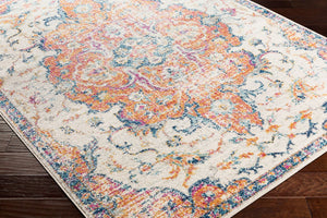Livabliss Elaziz Machine Woven Polypropylene Rug Ornamental Motifs for Entryways and Hallways Orange, Mustard 2'7" x 7'7" ELZ2314-2776