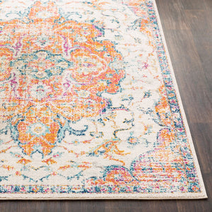 Livabliss Elaziz Machine Woven Polypropylene Rug Ornamental Motifs for Entryways and Hallways Orange, Mustard 2'7" x 7'7" ELZ2314-2776