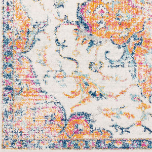 Livabliss Elaziz Machine Woven Polypropylene Rug Ornamental Motifs for Entryways and Hallways Orange, Mustard 2'7" x 7'7" ELZ2314-2776