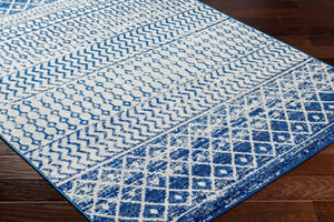 Livabliss Elaziz Moroccan Geometric Runner Rug Polypropylene Woven for Hallway or Entryway Blue, Gray 2'7" x 7'7" ELZ2345-2776