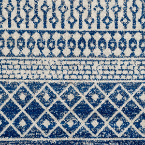 Livabliss Elaziz Moroccan Geometric Runner Rug Polypropylene Woven for Hallway or Entryway Blue, Gray 2'7" x 7'7" ELZ2345-2776