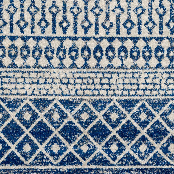 Livabliss Elaziz Moroccan Geometric Runner Rug Polypropylene Woven for Hallway or Entryway Blue, Gray 2'7" x 7'7" ELZ2345-2776