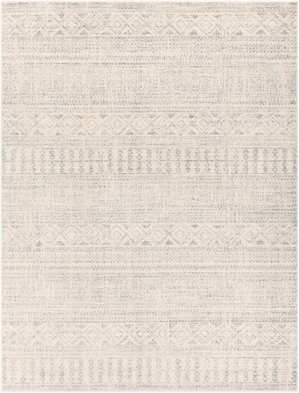 Livabliss Elaziz Moroccan Geometric Polypropylene Rug for Entryways Bold Global Pattern Floor Accent Gray, Light Gra 7'10" x 10'2" ELZ2354-710103