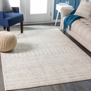Livabliss Elaziz Moroccan Geometric Polypropylene Rug for Entryways Bold Global Pattern Floor Accent Gray, Light Gra 2'7" x 7'7" ELZ2354-2776