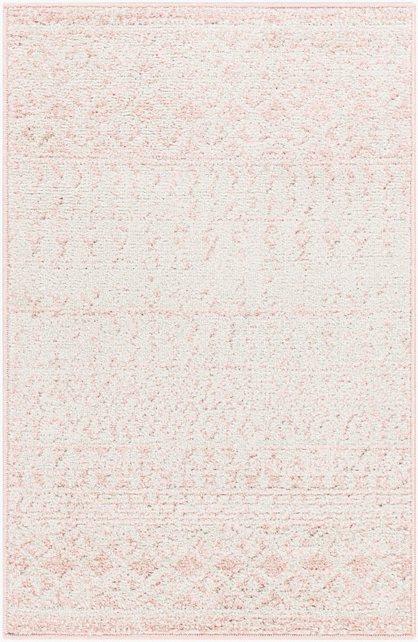 Livabliss Elaziz Moroccan Geometric Polypropylene Area Rug for Entryway Bathroom or Bedroom Blush, Light Gr 2' x 2'11" ELZ2358-23