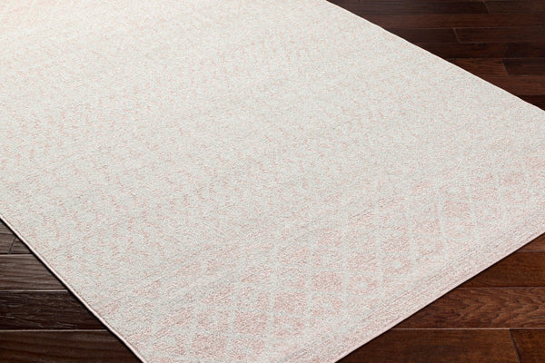 Livabliss Elaziz Moroccan Geometric Polypropylene Area Rug for Entryway Bathroom or Bedroom Blush, Light Gr 2' x 2'11" ELZ2358-23