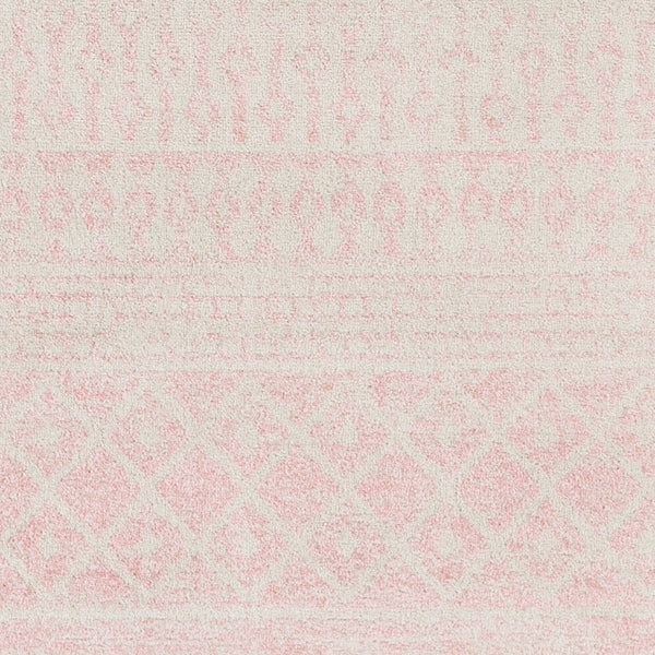 Livabliss Elaziz Moroccan Geometric Polypropylene Area Rug for Entryway Bathroom or Bedroom Blush, Light Gr 2' x 2'11" ELZ2358-23