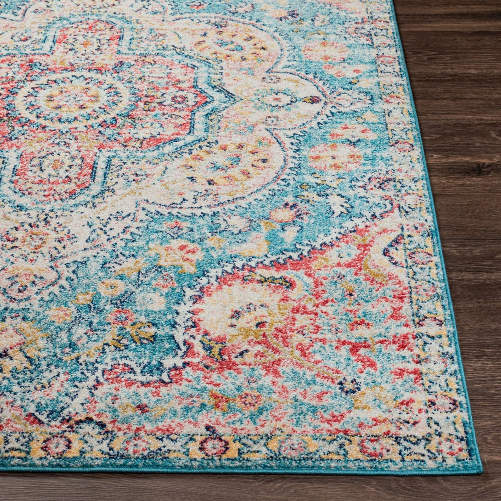 Livabliss Elaziz Turkish Polypropylene Accent Rug with Traditional Geometric Pattern for Entryways Navy, Sky Blue 5'3" x 7'7" ELZ2360-5376