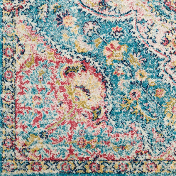 Livabliss Elaziz Turkish Polypropylene Accent Rug with Traditional Geometric Pattern for Entryways Navy, Sky Blue 7'10" x 10'2" ELZ2360-710103