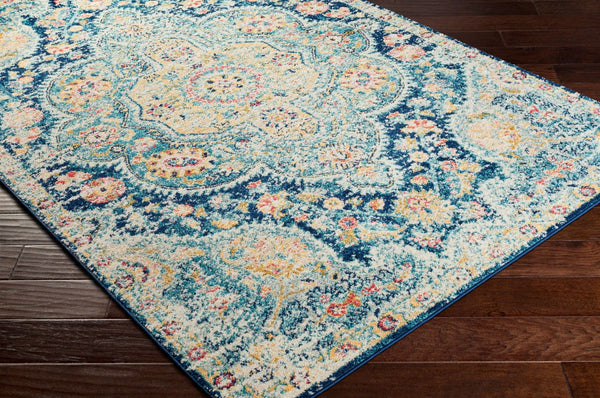 Livabliss Elaziz Turkish Heritage Runner Rug Polypropylene Woven Hallway Entryway Accent Navy, Sky Blue 2'7" x 7'7" ELZ2361-2776